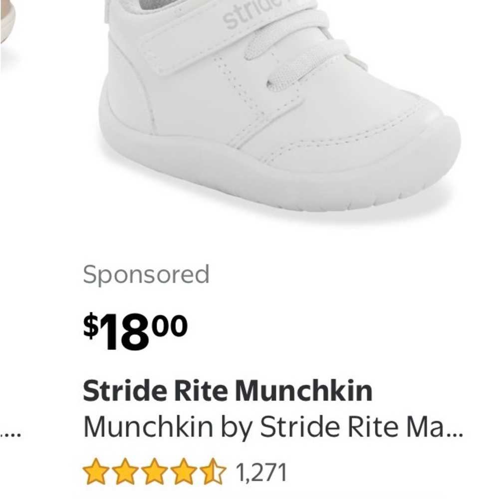 Stride Rite Baby Shoes - White, Pink, Gold- bundle bin d d33 - Picture 3 of 4